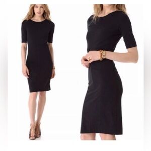 Black DVF knee length dress.